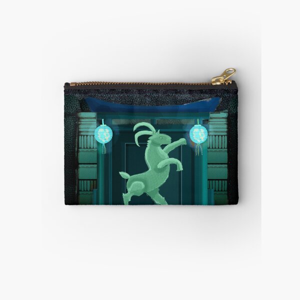 Item preview, Night Jade Goat statue Chinese Gate designed and sold by Donnahuntriss.