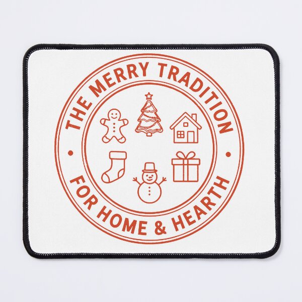 Item preview, Merry Tradition Christmas Home Hearth Stamp Graphic designed and sold by The secret storage room.