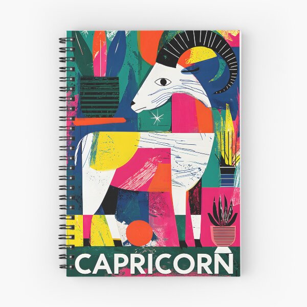 Item preview, Capricorn Zodiac Symbol Reimagined in Bold Geometric Colors for Modern Astrology Wall Art designed and sold by OlfactoART Studio.