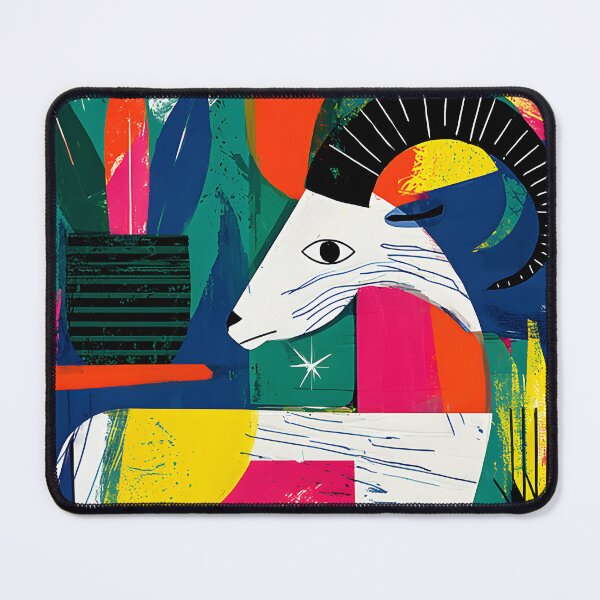 Item preview, Capricorn Zodiac Symbol Reimagined in Bold Geometric Colors for Modern Astrology Wall Art designed and sold by OlfactoART Studio.