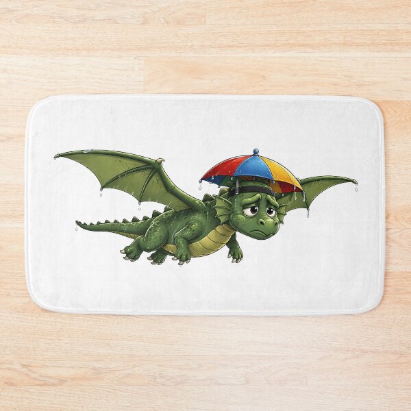 Item preview, Dragon Rainy Day Umbrella Misery Cartoon Humor designed and sold by Artmares.