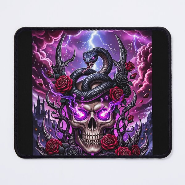Item preview, Gothic Skull and Snake designed and sold by INKRebelGraphic.