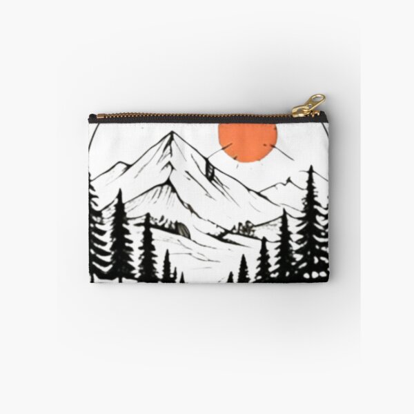 Item preview, Minimal Mountain Forest Sun Scene designed and sold by MyCalmDraw.