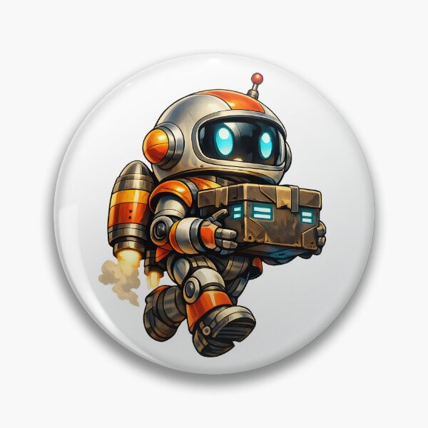 Item preview, Retro Sci-Fi Interplanetary Delivery Robot designed and sold by builtforyou.