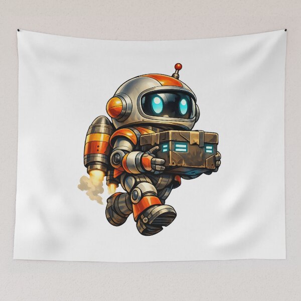 Item preview, Retro Sci-Fi Interplanetary Delivery Robot designed and sold by builtforyou.