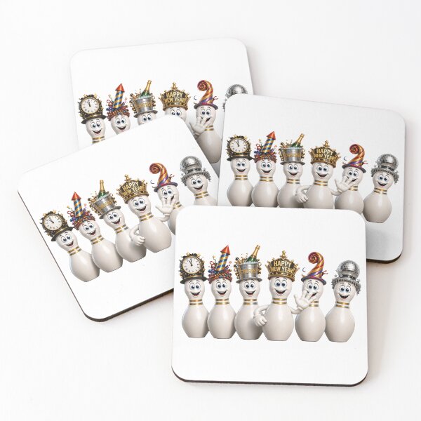Item preview, New Year's Cartoon Bowling Pins designed and sold by Scott Hayes.
