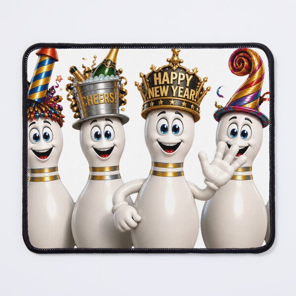 Item preview, New Year's Cartoon Bowling Pins designed and sold by Scott Hayes.