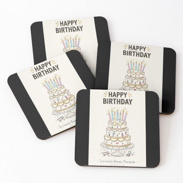 Item preview, Beauty Therapist Happy Birthday Cake and Candles designed and sold by Dudzi1.