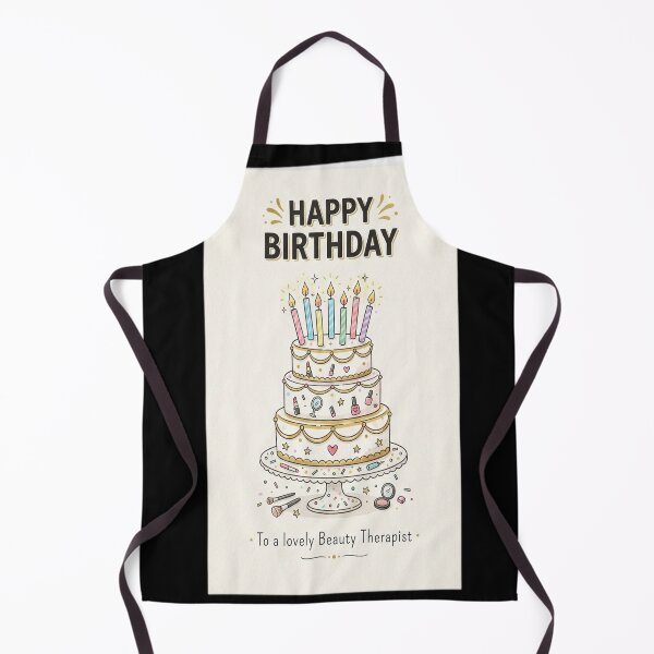 Item preview, Beauty Therapist Happy Birthday Cake and Candles designed and sold by Dudzi1.