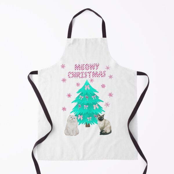 Item preview, Pink Meowy Christmas Siamese Cat and Persian Cat designed and sold by MYCatStuff.