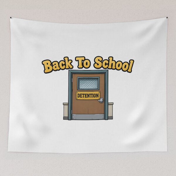 Item preview, Detention Door Back To School Cartoon Humor designed and sold by Artmares.