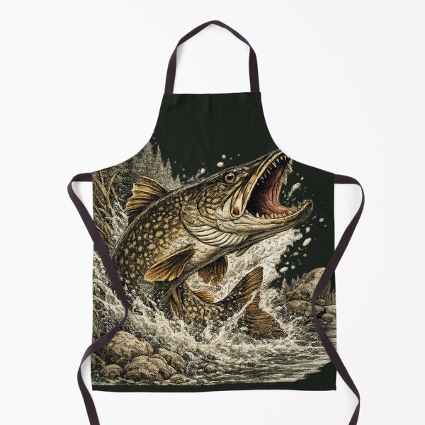 Item preview, Vintage Northern Pike – Premium Predator Fishing Illustration designed and sold by Northbound Trail.
