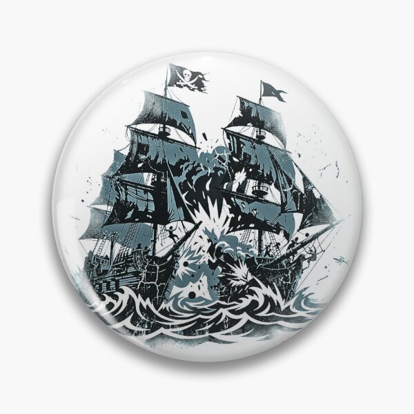 Item preview, Sailing Ship Skull Tee | Pirate Ship Illustration, Nautical Ocean Design designed and sold by SonaGear.