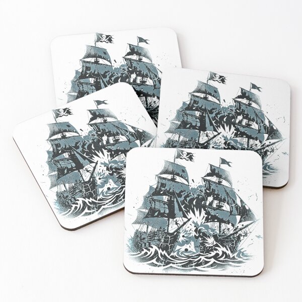 Item preview, Sailing Ship Skull Tee | Pirate Ship Illustration, Nautical Ocean Design designed and sold by SonaGear.