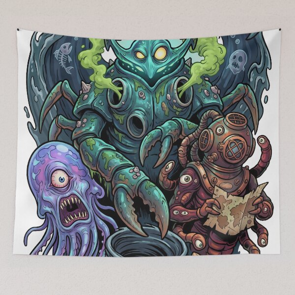 Item preview, Abyssal Sea Monster Collective Dark Fantasy Art designed and sold by castillomiami.