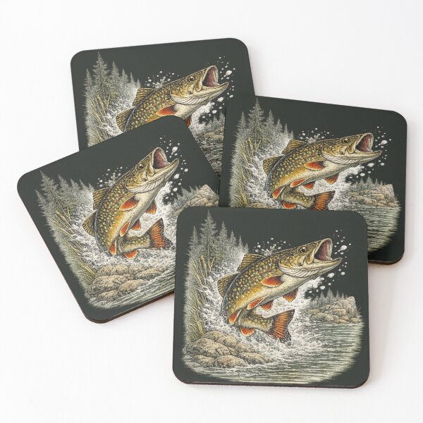 Item preview, Vintage Brook Trout – Premium Freshwater Fishing Illustration designed and sold by Northbound Trail.