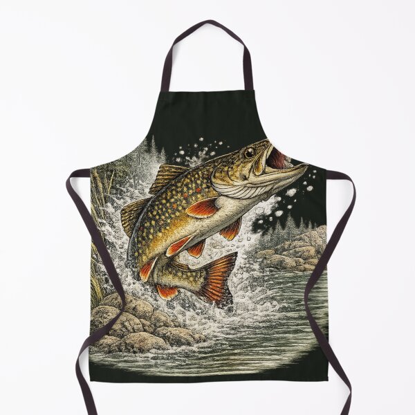 Item preview, Vintage Brook Trout – Premium Freshwater Fishing Illustration designed and sold by Northbound Trail.