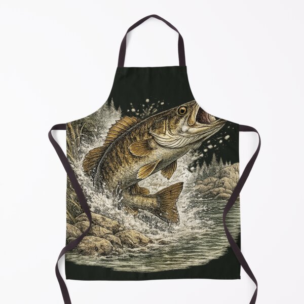 Item preview, Vintage Smallmouth Bass – Premium Freshwater Fishing Illustration designed and sold by Northbound Trail.