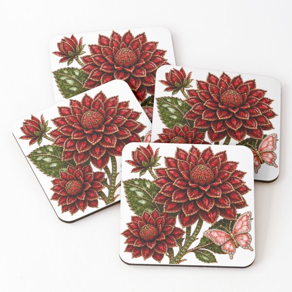 Item preview, CRYSTAL RED DAHLIA  designed and sold by wordspixies.