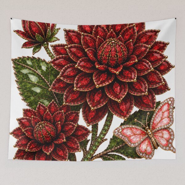 Item preview, CRYSTAL RED DAHLIA  designed and sold by wordspixies.