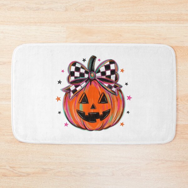 Item preview, Cute Checkered Bow Pumpkin Halloween Coquette Vintage Fall Jack O Lantern designed and sold by kiralynstration.