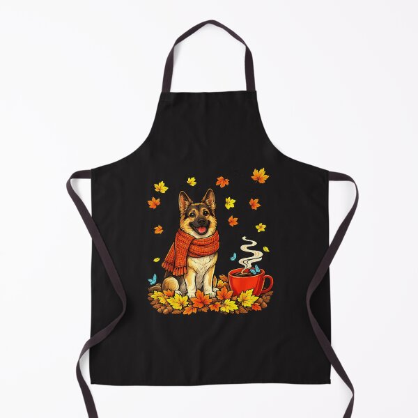 Item preview, German Shepherd Fall Autumn Coffee Lover Cozy Dog Vintage Leaves Design designed and sold by kiralynstration.