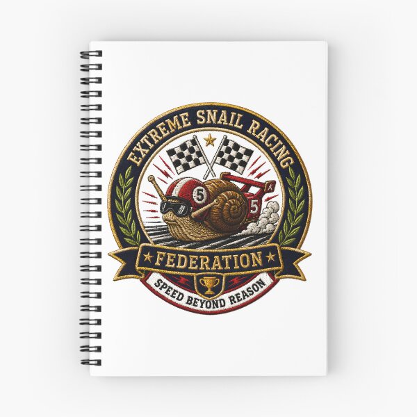 Item preview, Extreme Snail Racing Federation | Funny Vintage Racing Patch Embroidery Design designed and sold by Extravanganzza.