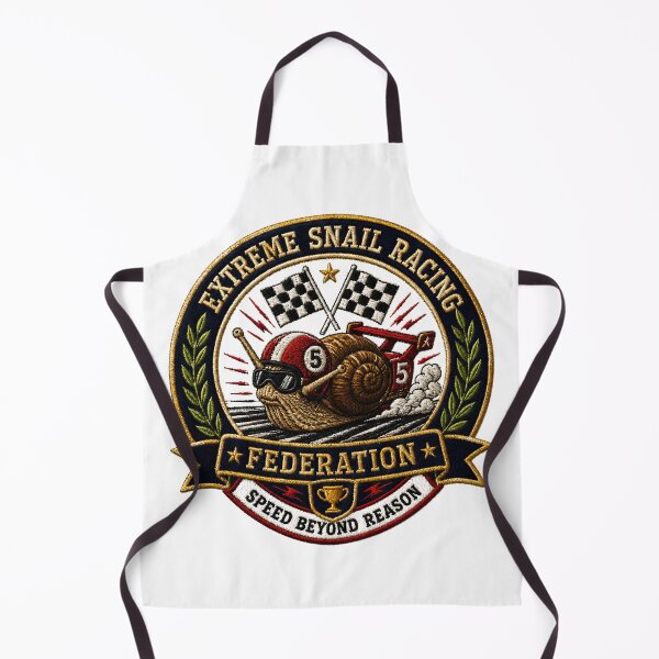Item preview, Extreme Snail Racing Federation | Funny Vintage Racing Patch Embroidery Design designed and sold by Extravanganzza.