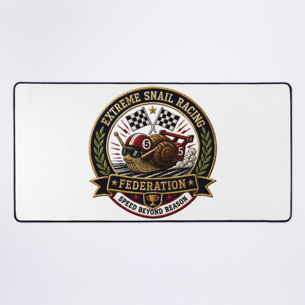 Item preview, Extreme Snail Racing Federation | Funny Vintage Racing Patch Embroidery Design designed and sold by Extravanganzza.