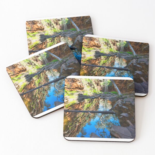 Item preview, Gorge pool, red rock, and reflections designed and sold by wendyhattonphotography.