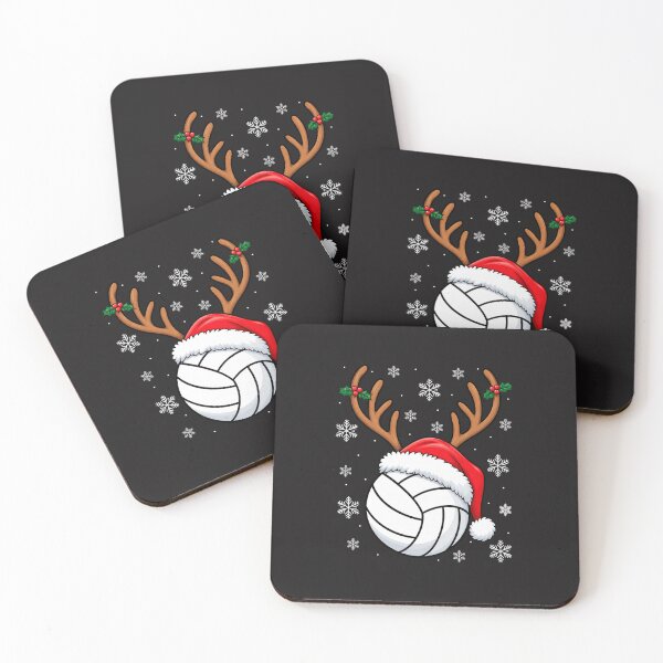 Item preview, Volleyball Christmas Santa Hat Reindeer Cute Holiday Winter Volleyball designed and sold by kiralynstration.