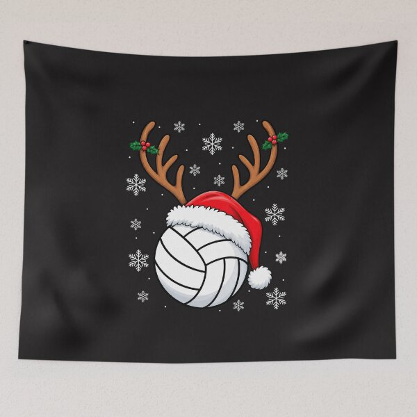 Item preview, Volleyball Christmas Santa Hat Reindeer Cute Holiday Winter Volleyball designed and sold by kiralynstration.