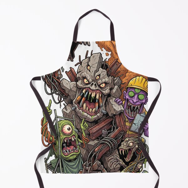 Item preview, Construction Nightmare Monster Crew Cartoon Art designed and sold by castillomiami.