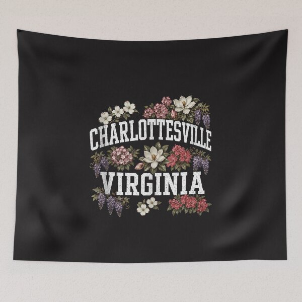 Item preview, Charlottesville Virginia Vintage Botanical Floral Travel Souvenir Design designed and sold by kiralynstration.