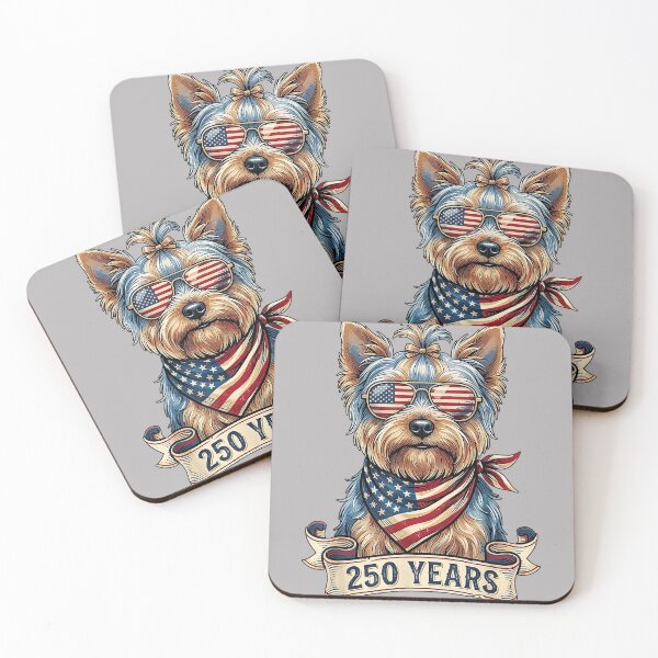 Item preview, 250th Anniversary USA 1776 2026 Dog Vintage Yorkie designed and sold by GreggRoss.