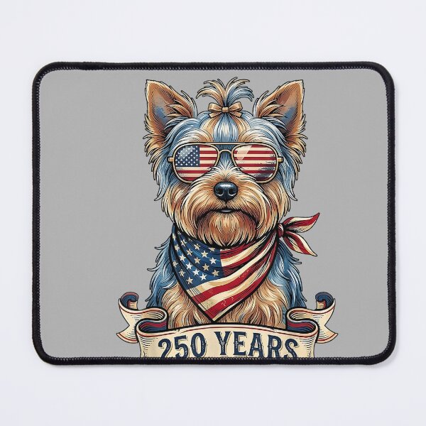 Item preview, 250th Anniversary USA 1776 2026 Dog Vintage Yorkie designed and sold by GreggRoss.