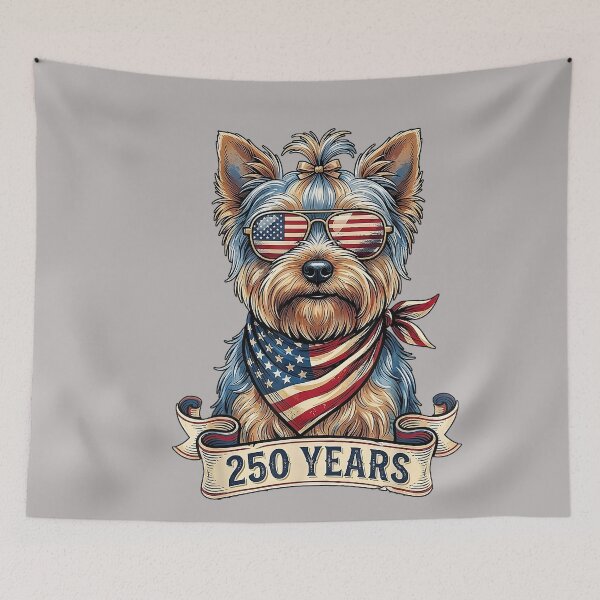 Item preview, 250th Anniversary USA 1776 2026 Dog Vintage Yorkie designed and sold by GreggRoss.