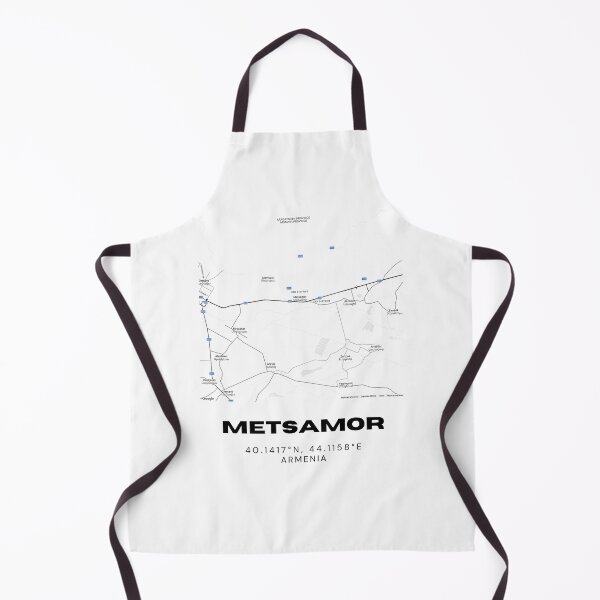 Item preview, Metsamor Armenia Minimalist City Map with Coordinates | Black and White Street Map Art Print designed and sold by RM-Journey.