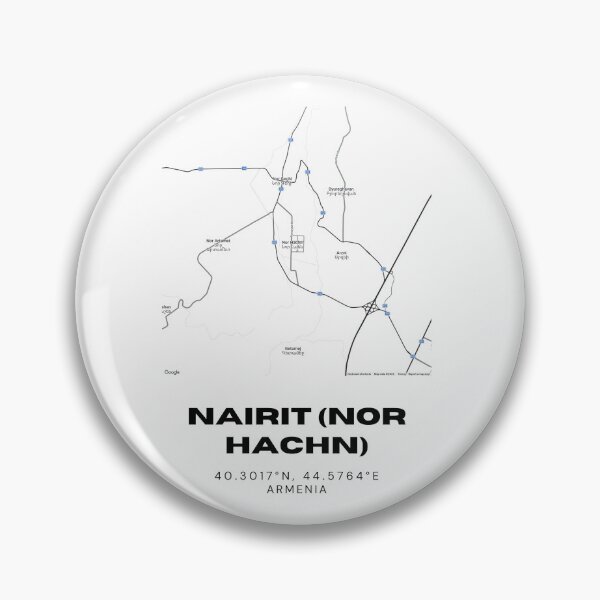 Item preview, Nairit (Nor Hachn) Armenia Minimalist City Map with Coordinates | Black and White Street Map Art Print designed and sold by RM-Journey.