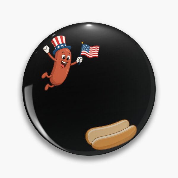 Artikelvorschau, Hotdog springt ins Brötchen – Lustige Hotdog-Ausrüstung zum 4. Juli entworfen und verkauft von DynamicDesign.