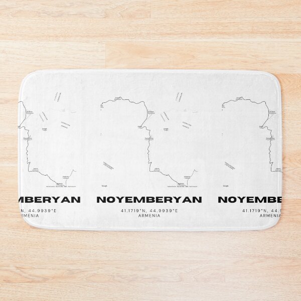 Item preview, Noyemberyan Armenia Minimalist City Map with Coordinates | Black and White Street Map Art Print designed and sold by RM-Journey.
