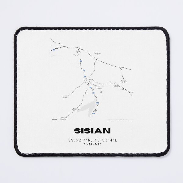 Item preview, Sisian Armenia Minimalist City Map with Coordinates | Black and White Street Map Art Print designed and sold by RM-Journey.