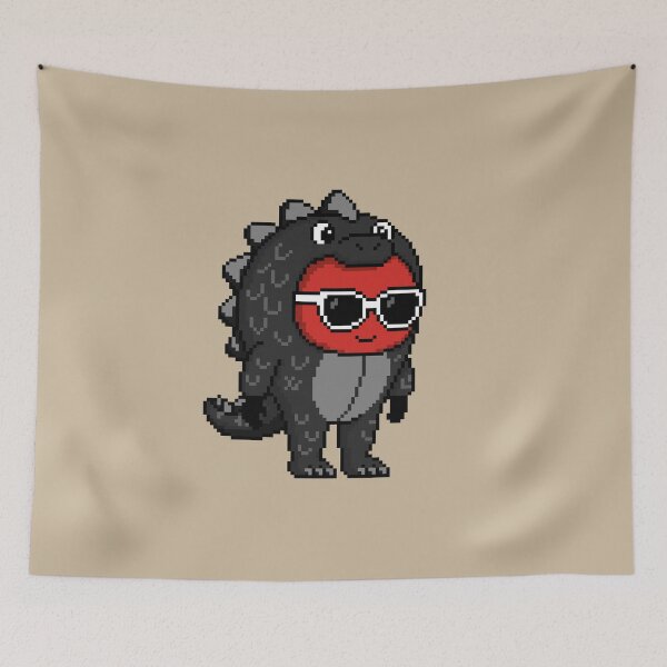 Item preview, Apple Pixel in a Monster Costume (BK) designed and sold by White Rim Mates.