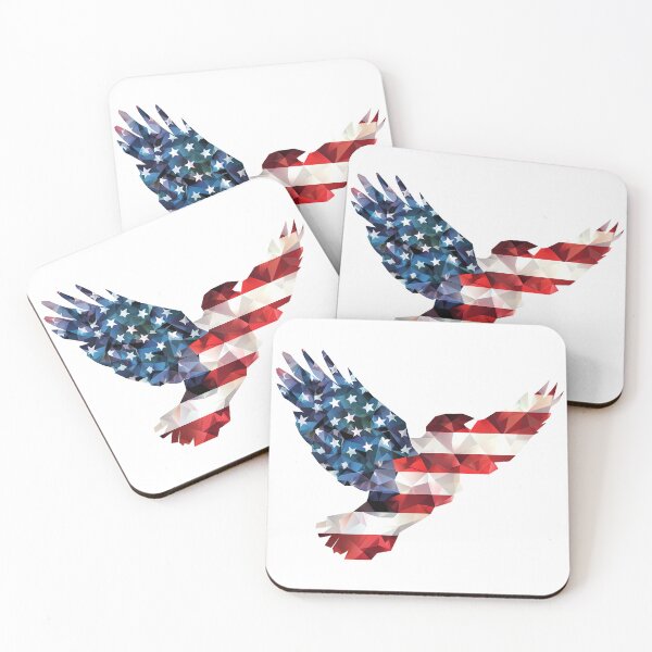 Item preview, Geometric American Eagle Flying with Stars and Stripe designed and sold by Chris Art Printing.