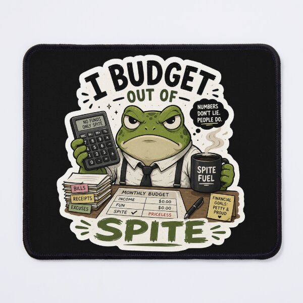 Item preview, I Budget Out of Spite Funny Angry Frog Accountant Sticker | Finance & Budgeting Humor designed and sold by RJACreative.