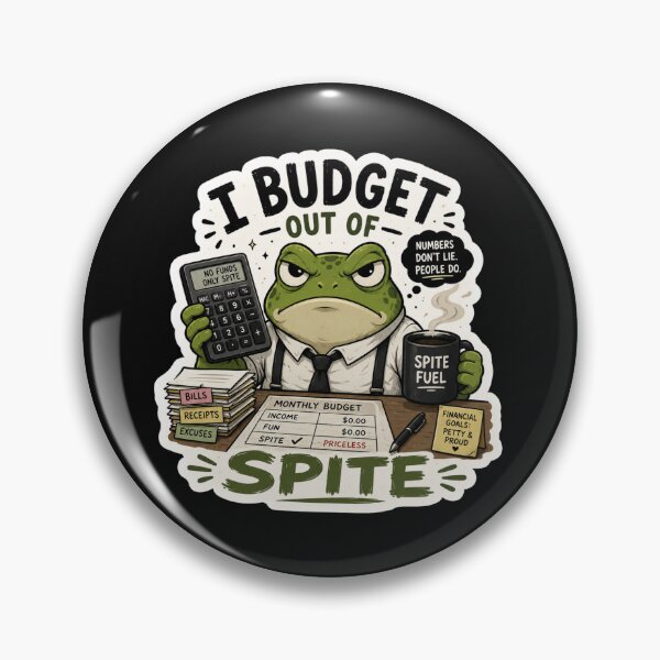 Item preview, I Budget Out of Spite Funny Angry Frog Accountant Sticker | Finance & Budgeting Humor designed and sold by RJACreative.