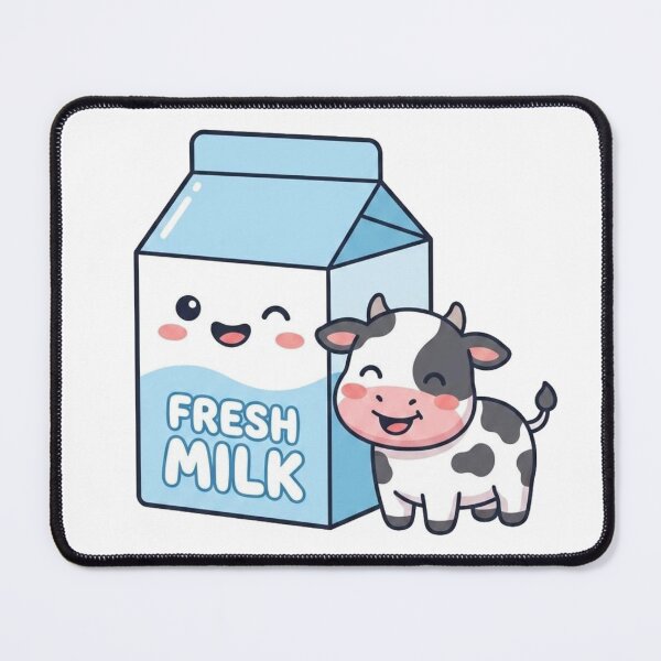 Item preview, Cute Fresh Milk Carton with Happy Cow Kawaii Cartoon designed and sold by morning sun.