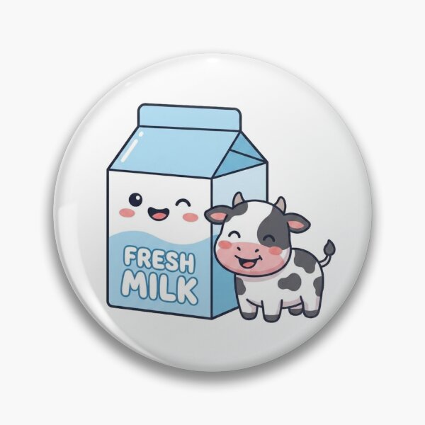 Artikelvorschau, Niedlicher Frischmilchkarton mit glücklicher Kuh im Kawaii-Cartoon-Stil entworfen und verkauft von morning sun.