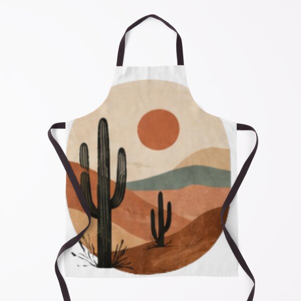 Item preview, Boho Desert Cactus Sun Landscape designed and sold by MyCalmDraw.