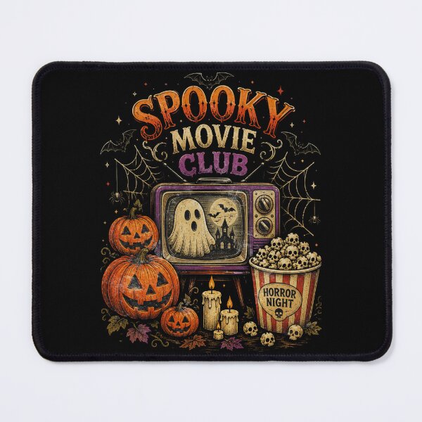 Item preview, Spooky Movie Club Vintage Halloween TV designed and sold by Nacho Average Designs.